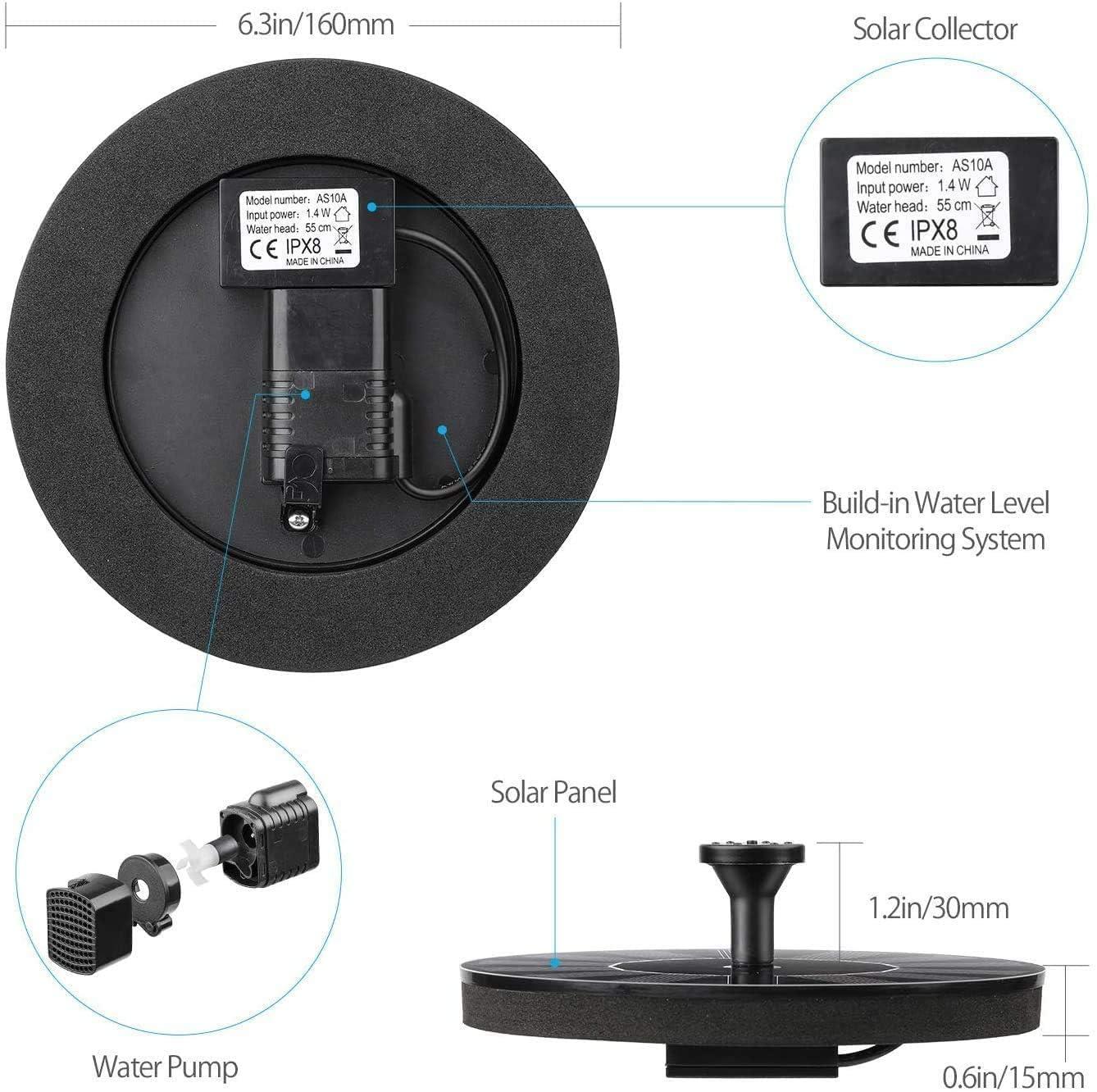 Solar Powered Floating Water Fountain Pump