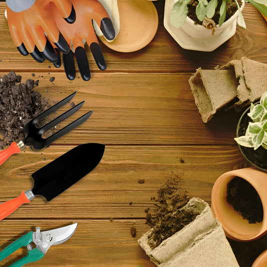 6-in-1 Garden Tools Set with Free Storage Box