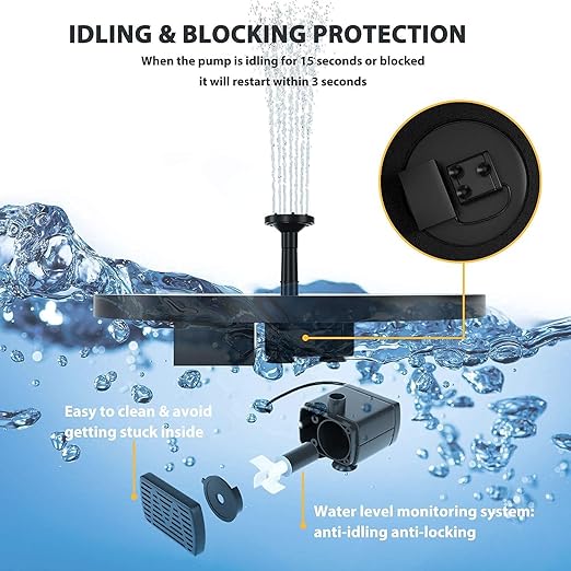 Solar Powered Floating Water Fountain Pump