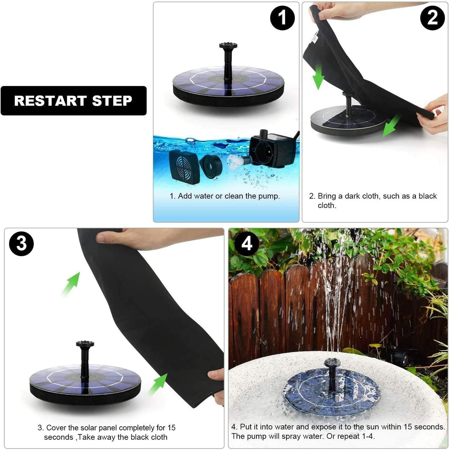 Solar Powered Floating Water Fountain Pump