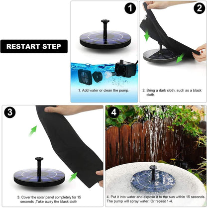 Solar Powered Floating Water Fountain Pump