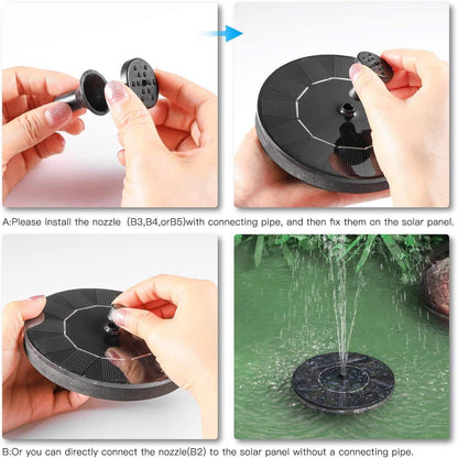 Solar Powered Floating Water Fountain Pump